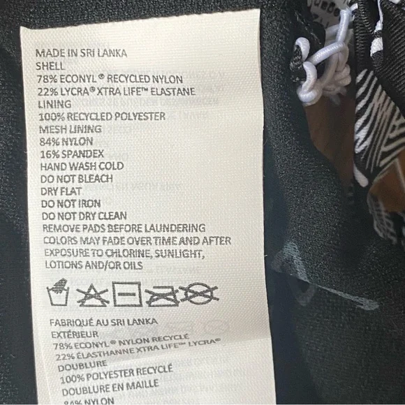 PRANA • NWT! “Regan” High Neck UPF 50+ Bikini Top - Black Springtime - Size S - Picture 15 of 16